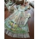 Cyans Qing Oil Painting Spring Short and Long One Piece(Leftovers/Full Payment Without Shipping)